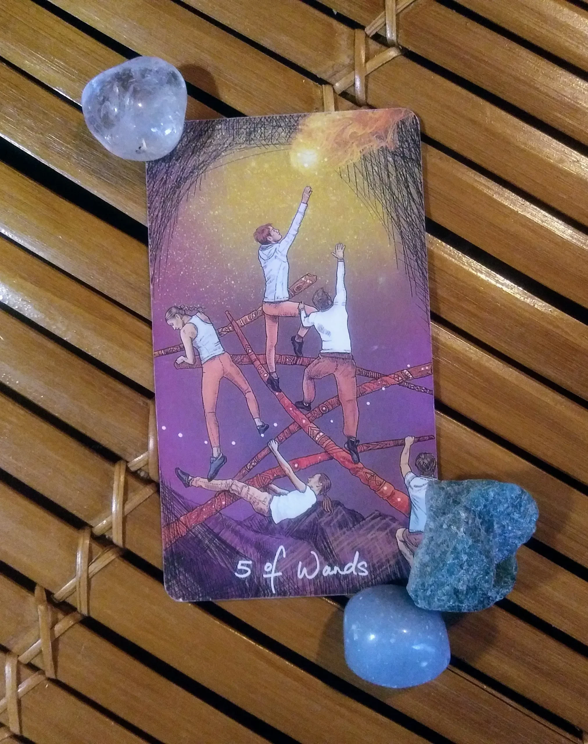 5 of Wands, Light Seer's Tarot, Message from the Universe
