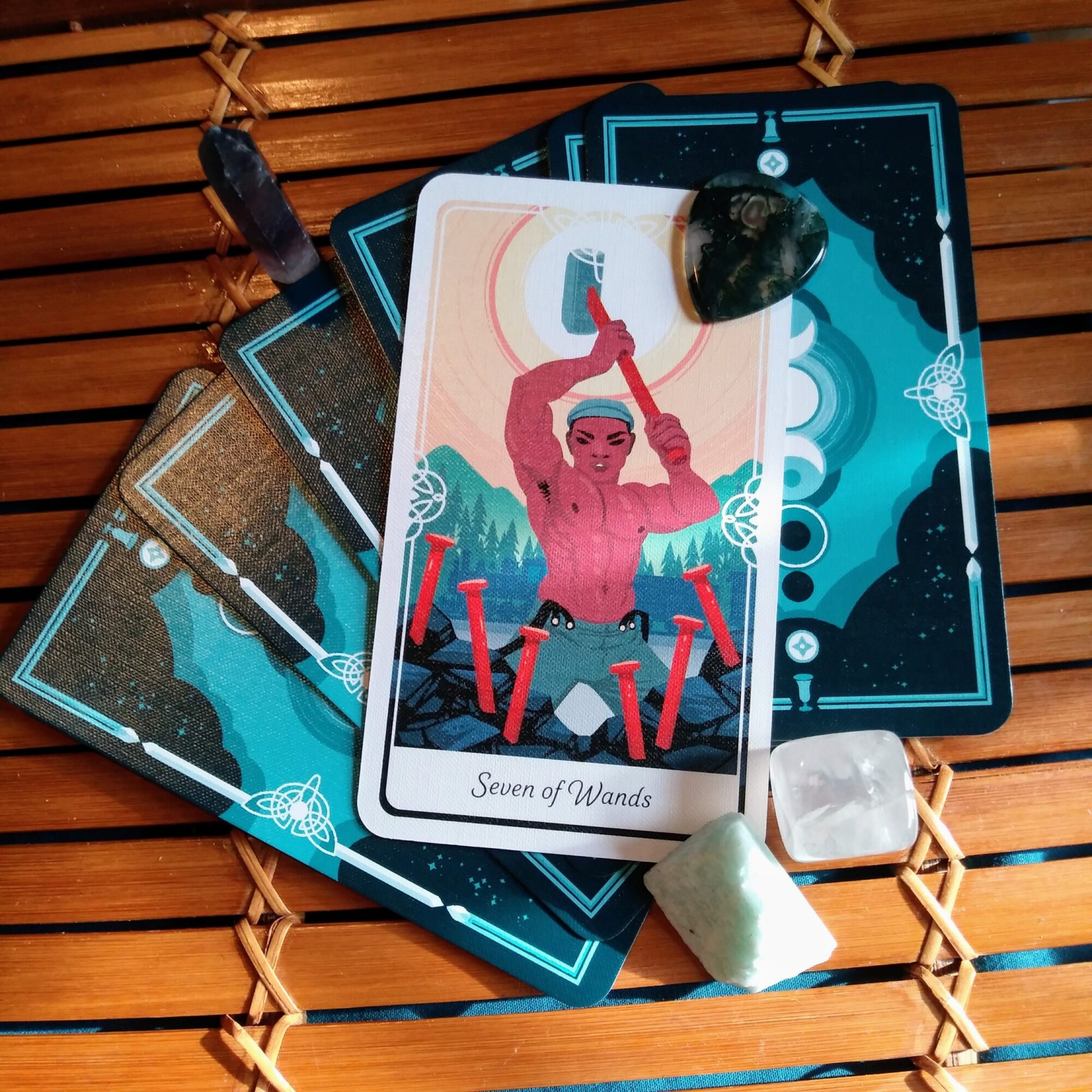 7 of Wands, Tarot of the Divine Card, Message from the Universe