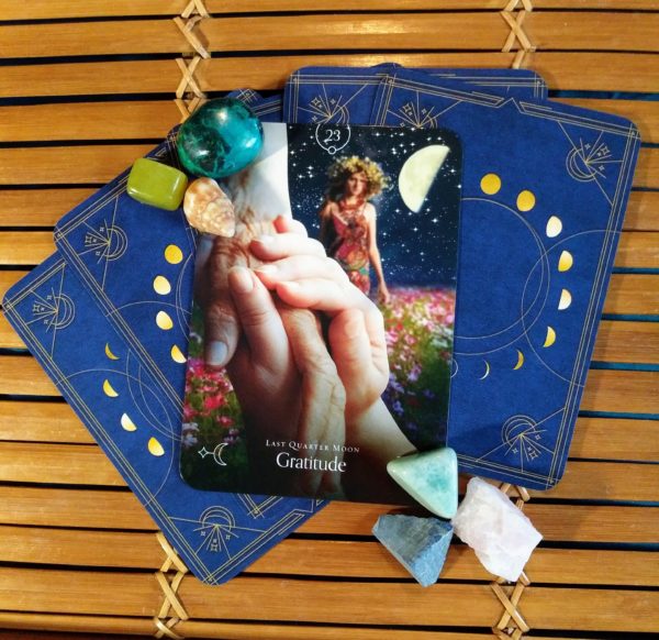 A Message from the Universe ~ Gratitude Attracts Abundance, Queen of the Moon Oracle Card