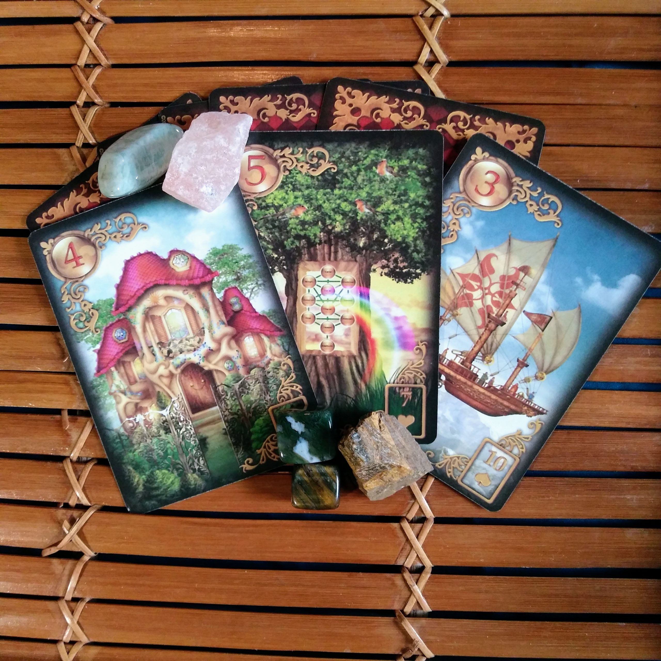 A Message from the Universe ~ Physical Health and Material Wealth, Multiple Gilded Reverie Cards