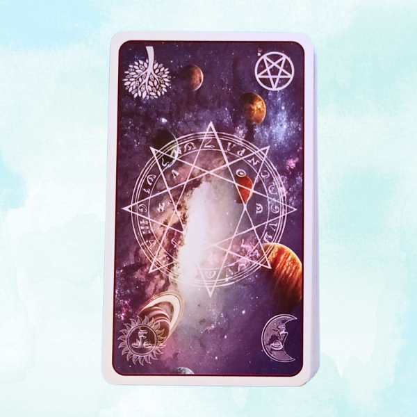 Kalan Celestial Tarot Cards ft image - deck on light background