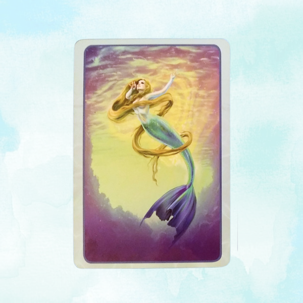 Oracle of the Mermaids by Lucy Cavendish, Selina Fenech, ft image, deck flat lay on light background