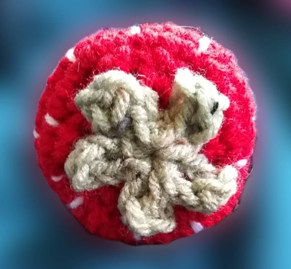 Small Crochet Strawberry Plushie 2, Custom Crochet by Half-Cracked Guru