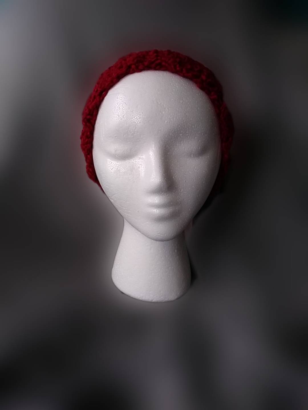 Super Soft Red Slouch Beanie, Men's and Women's Crochet Hat, Custom Crochet by Half-Cracked Guru