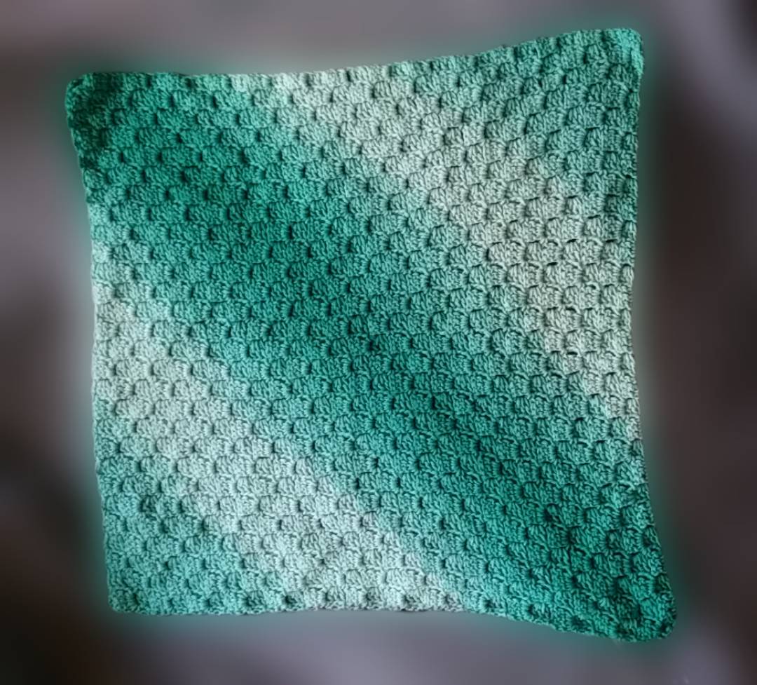 Spearmint Ombre Crochet Baby Blanket Custom Crochet by Half-Cracked Guru