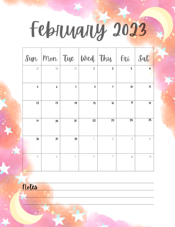 2023 Free Printable Calendar PDF - Compact, Moon Phase Only, No Holidays, No Quotes 12 Pages