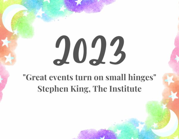 2023 Calendar Cover, Stephen King Quote