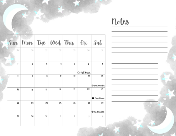 2023 Free Printable Calendar PDF - Full, 25 Pages with Cover and Quotes, 2 pages per Month