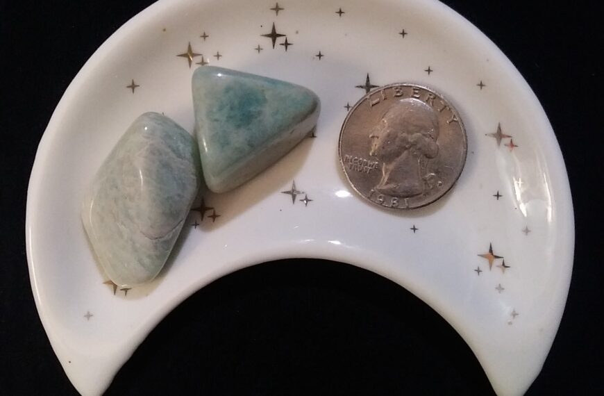 Amazonite Healing Crystal, Tumbled, Reg