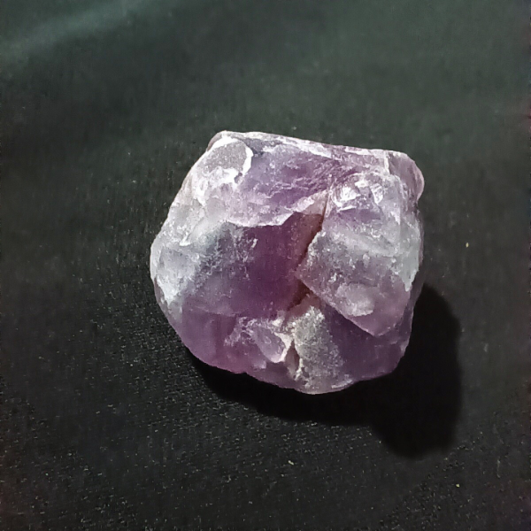 Amethyst Healing Crystal, Raw, 1 Stone, black background