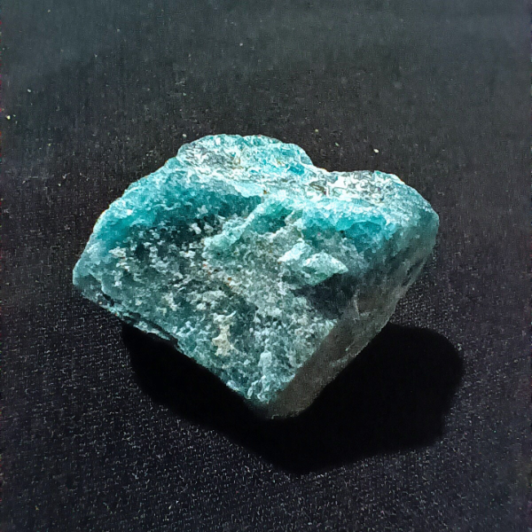 Apatite Healing Crystal, Raw, 1 Stone, black background