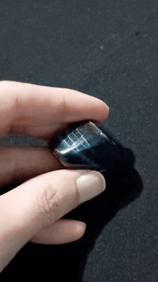 Blue Tigers Eye Healing Crystal, Tumbled, video clip 3