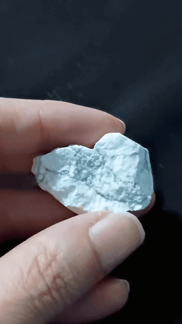 Howlite Healing Crystal, Rough, 1 Stone, video clip
