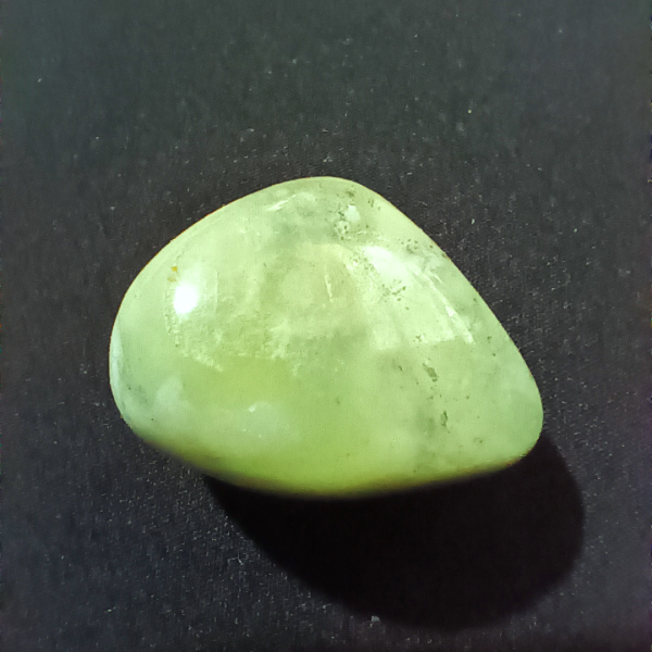 Jade Healing Crystal, Tumbled, 1 Stone on black background (2)