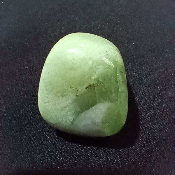 Jade Healing Crystal, Tumbled, 1 Stone on black background (4)