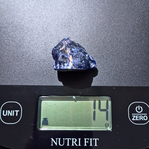 Lapis Lazuli Healing Crystal, Raw, 1 Stone on scale, 14 grams
