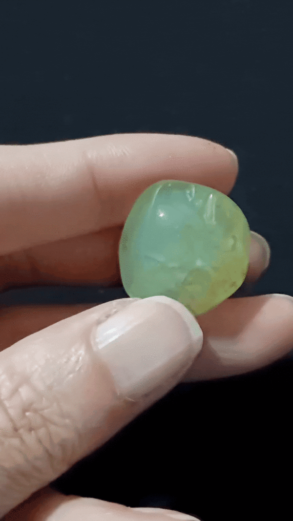 Prehnite Healing Crystal, Tumbled, 1 Stone, video clip