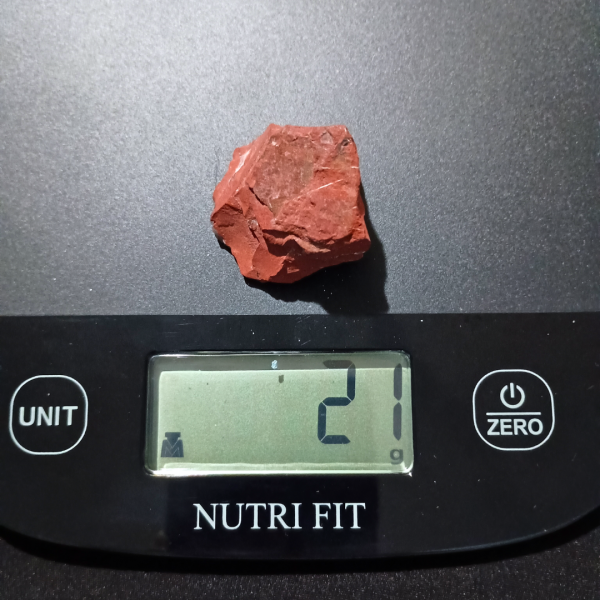 Red Jasper Healing Crystal, Raw, 1 Stone on scale, 21 grams