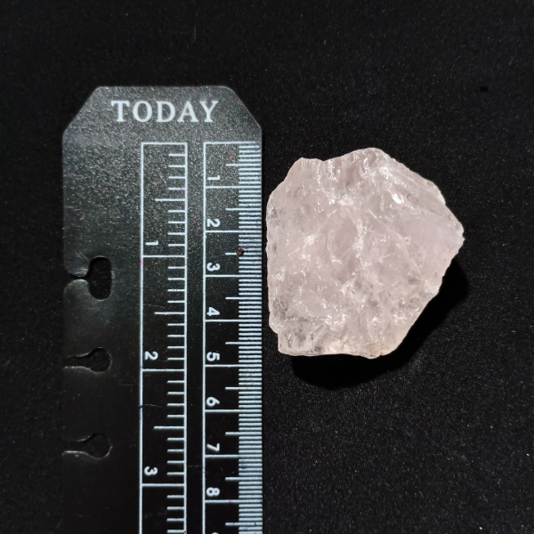 Rose Quartz Healing Crystal, Large, Rough, 1 Stone, ruler