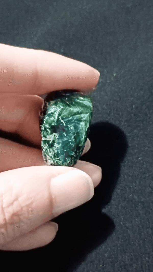 Seraphinite Healing Crystal, Tumbled, 1 Stone, video clip