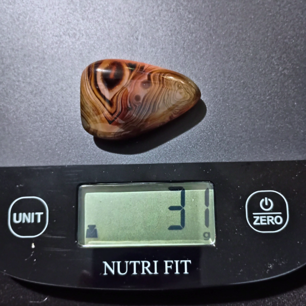 Silk Agate Healing Crystal, scale, 31 grams