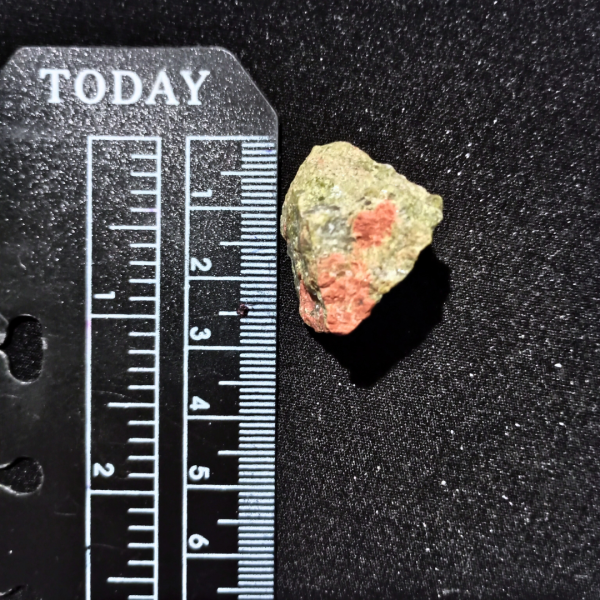 Unakite Healing Crystal, Raw, 1 Stone, ruler, 3 cm