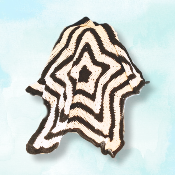 Cosmic Comfort High Contrast Star Shaped Baby Blanket Sensory Afghan, drape