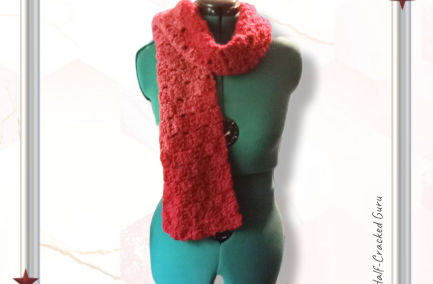 Red Two-Toned Scarf