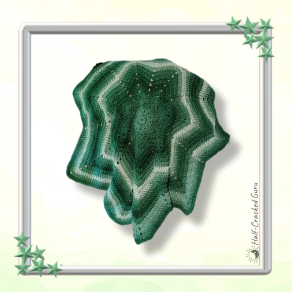 Spearmint Green Ombre 8-Point Star Baby Blanket Drape