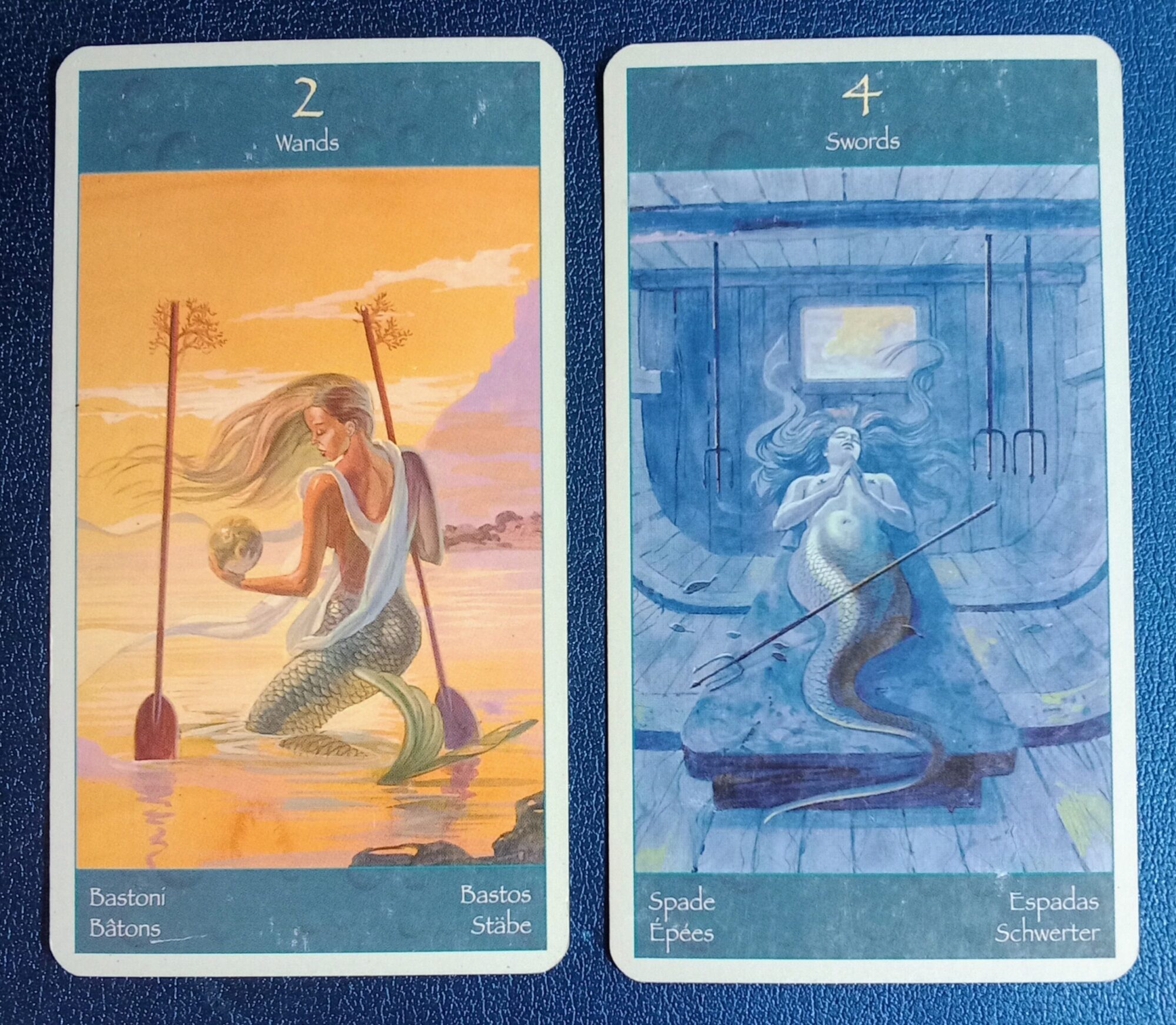 A Message from the Universe - 2 of Wands (reversed) and 4 of Swords