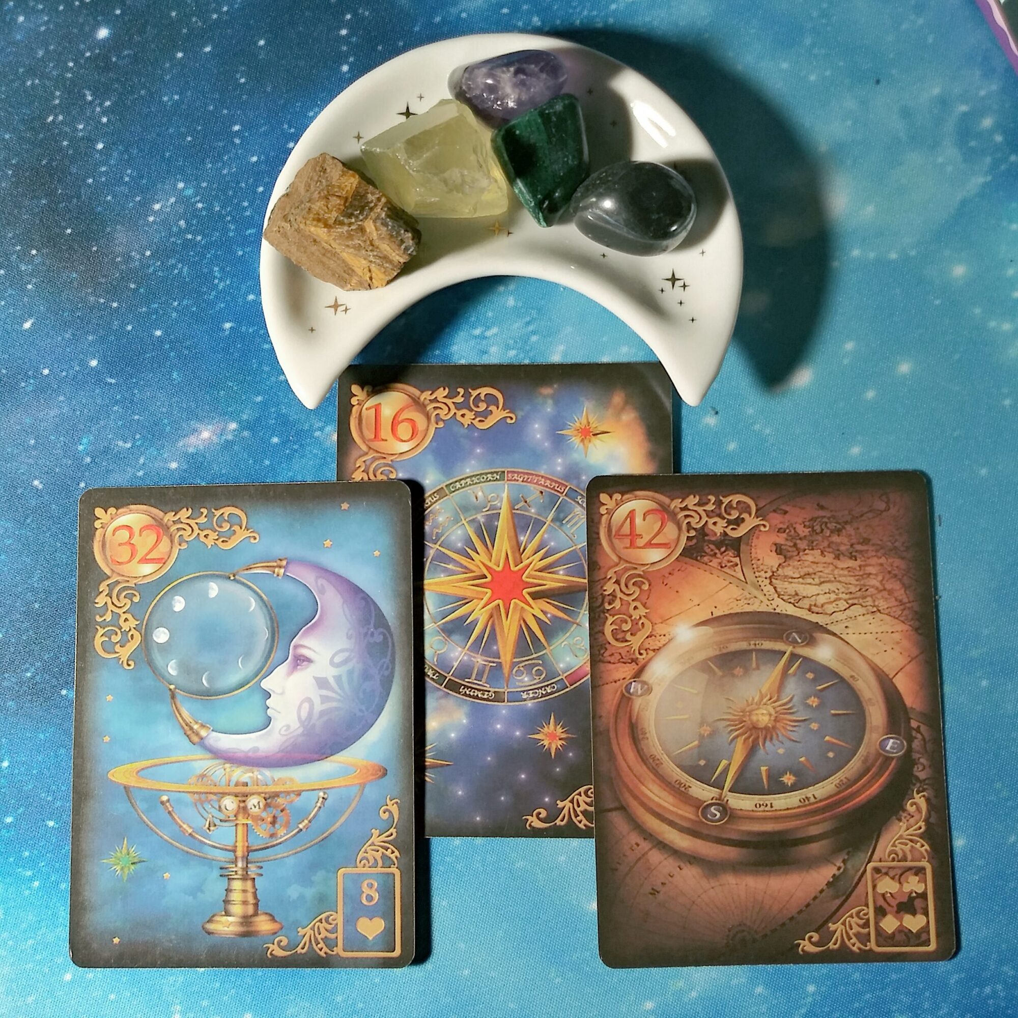 A Message from the Universe ~ Pushing and Prioritizing, Gilded Reverie Cards