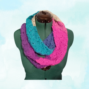 Handmade Soft & Bold Infinity Scarf, Perfect For Autumn And Winter!