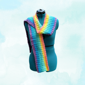 Handmade Soft & Vibrant Rainbow Scarf For Autumn & Winter