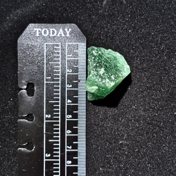 Green Strawberry Quartz Healing Crystal, Raw, 1 Stone, ruler, 4 cm