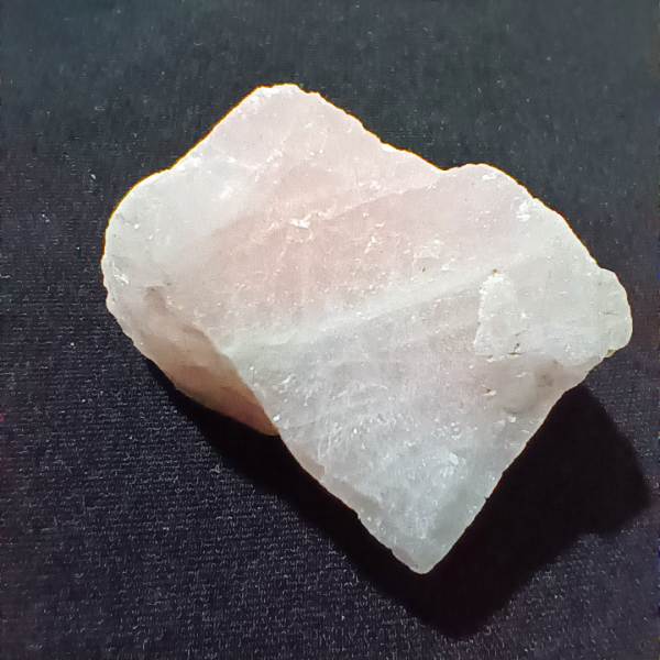 Rose Quartz Healing Crystal, Rough, 1 Stone on black background (1)