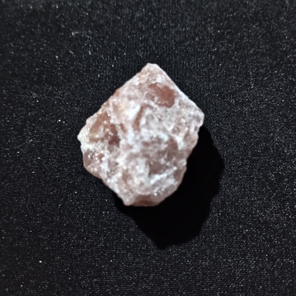 Strawberry Quartz Healing Crystal, Raw, 1 Stone on black background