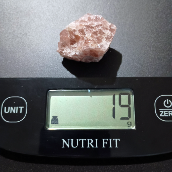 Strawberry Quartz Healing Crystal, Raw, scale, 19 grams