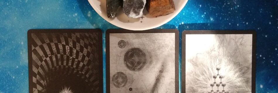 A Message from the Universe ~ Growing and Glowing, The Black Tarot Cards