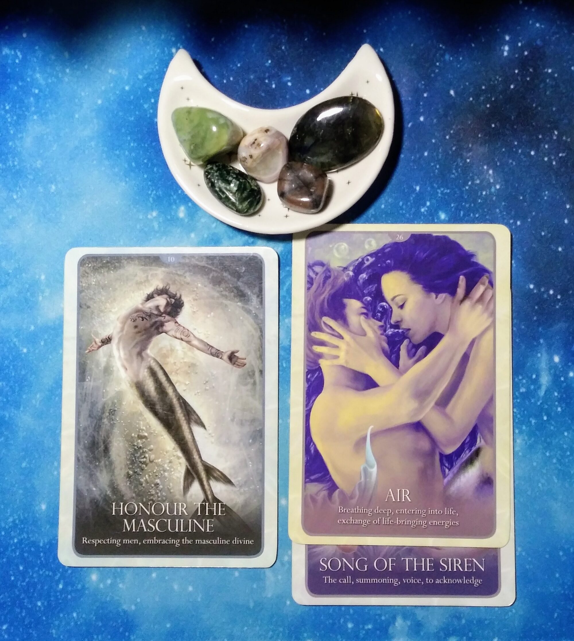 A Message from the Universe ~ Toxic Masculinity and Loud Love, Oracle of the Mermaids Cards