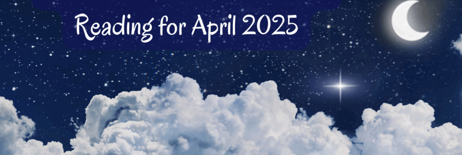 Title on a night sky with puffy clouds, Full Moon Pick-a-Card Tarot Reading for April 2025