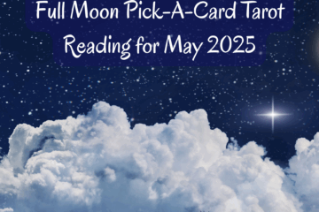 Title on background of starry night sky with puffy clouds