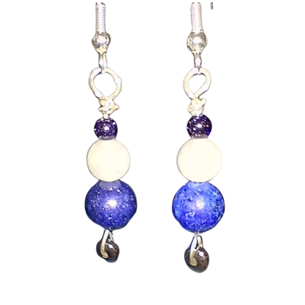 Aquatic Alignment: Lapis Lazuli & Aquamarine Earrings - Image 3