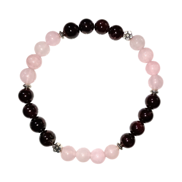 Cosmic Connection: Rose Quartz & Garnet Bracelet for Unconditional Love - Image 7