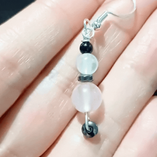 Radiant Heart Rose Quartz & Clear Quartz Earrings, video clip