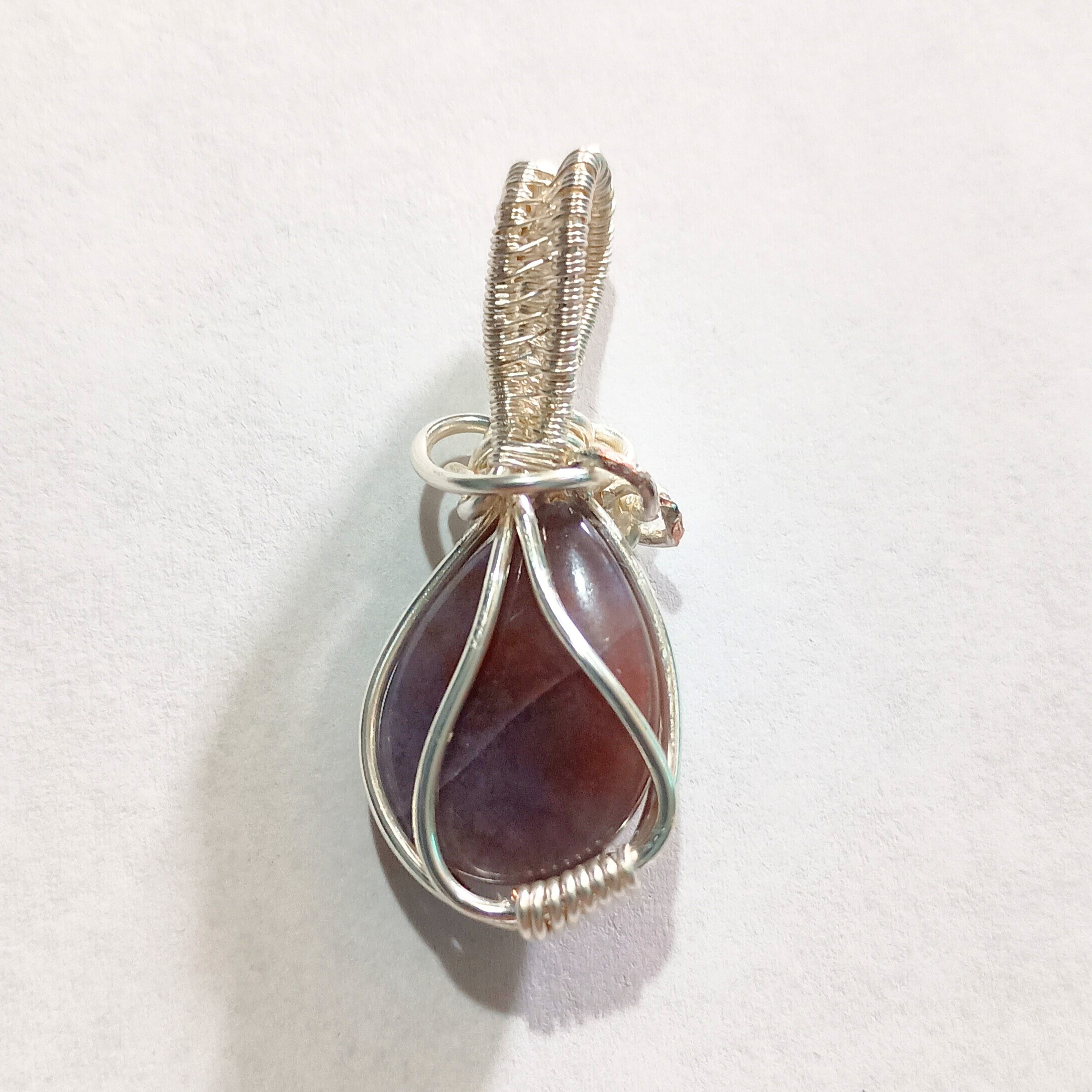 Indian Agate Hand-Wrapped Pendant: Jewelry for Emotional Healing & Confidence - Image 2