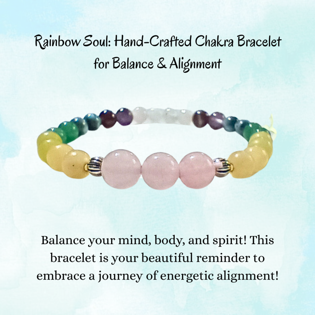 Rainbow Soul_ Chakra Bracelet for Balance & Alignment, share gfx, Chakra Bracelet, Rainbow Bracelet, Balance, Alignment, Spiritual Jewelry, Energy, Healing, Crystal Bracelet, Handmade Bracelet, Chakra