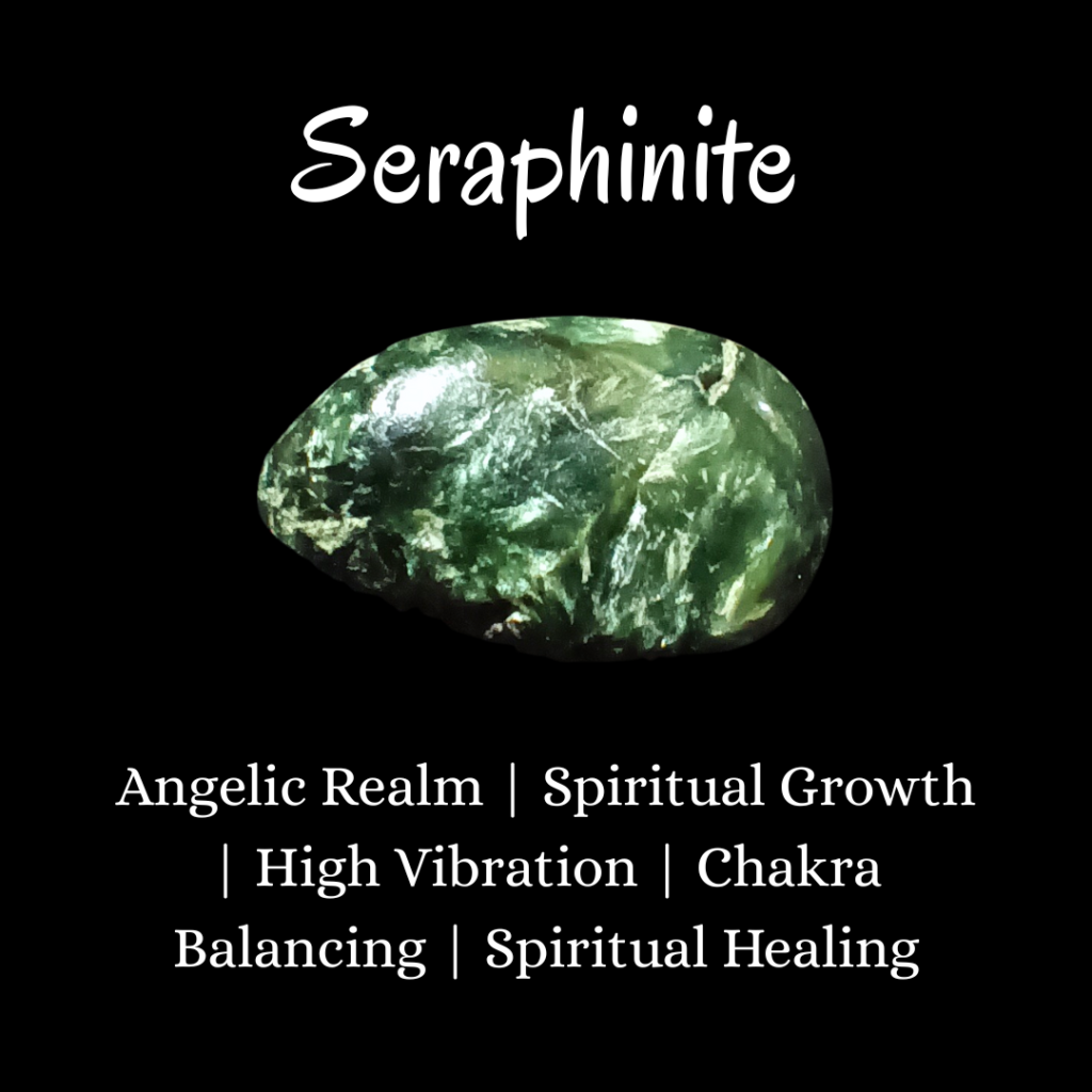 Seraphinite PROPERTIES, Angelic Realm | Spiritual Growth | High Vibration | Chakra Balancing | Spiritual Healing